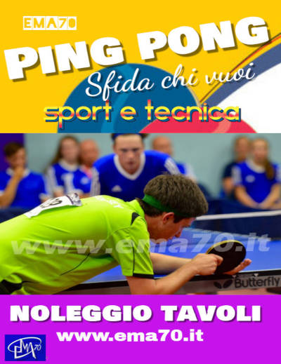 Noleggio tavoli da ping pong