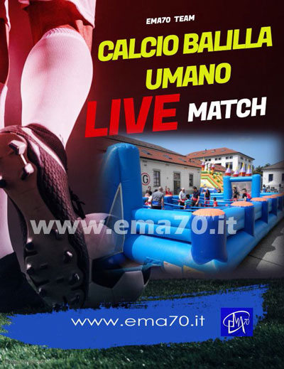 Calcio balilla umano